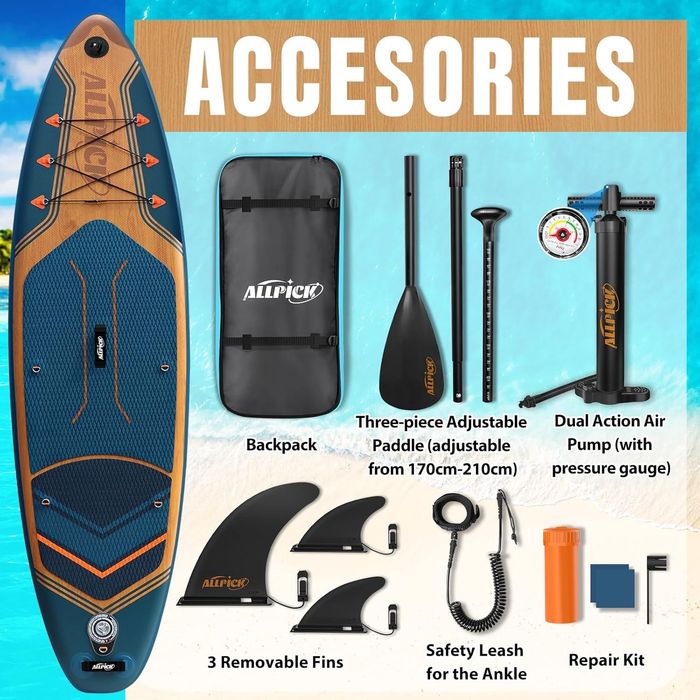 Placa gonflabila Stand Up Paddle 320x80x15 cm, cu accesorii complete