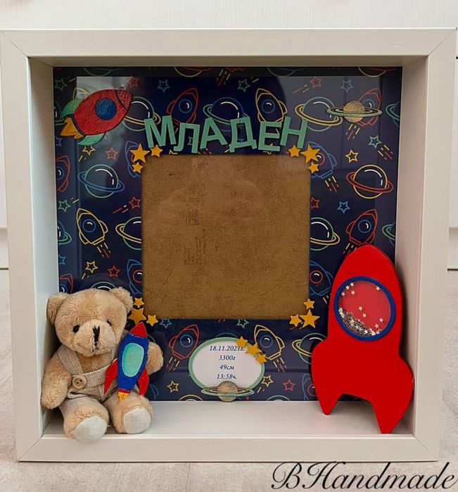 3D рамка за снимки, декорация за бебешка/детска стая, тип визитка