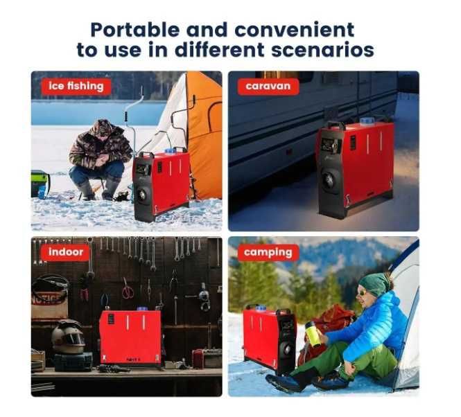 Преносима суха дизелова печка с Bluetooth, 8 kW, 12V