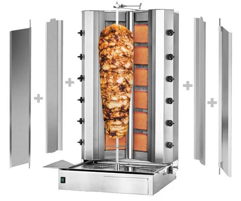 Aparat Shaorma GPL Inox profesional 3,4,5 arzatoare