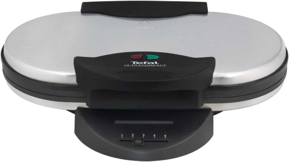 ПРОМО Нов 2г Гаранция Уред за Гофрети Гофретник Tefal Waffle Maker WM311D 1000W, Неръждаема стомана