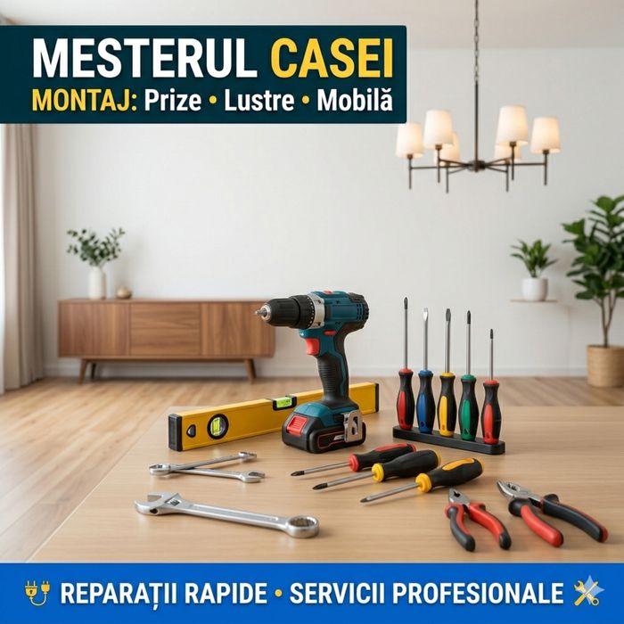 Mesterul Casei: Montaj Prize, Lustre, Mobilă și Reparații Rapide