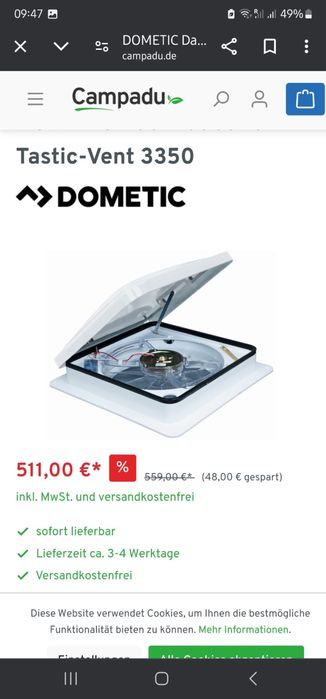 Vând ventilatoare pentru rulotă