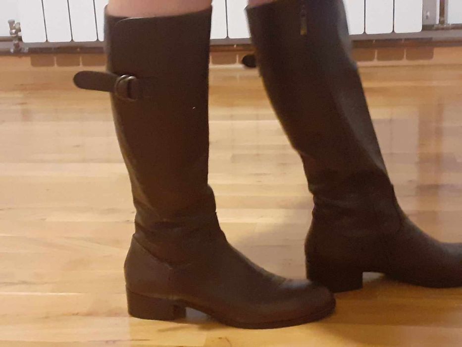 Cizme din piele maro