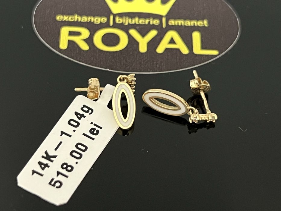 Bijuteria Royal CB : Cercei dama aur 14K 1,04 grame