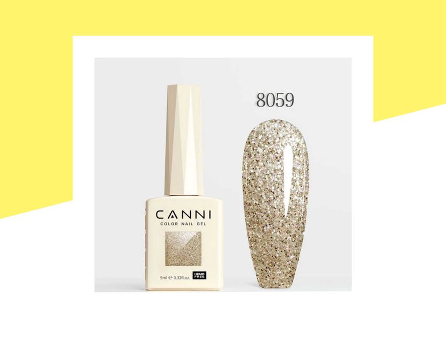 Професионален хипоалергенен гел лак серия Diamond Glitter CANNI – 9 мл