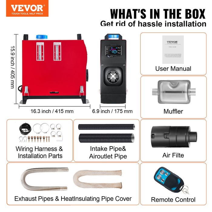 Incalzitor Diesel 12V 5KW LCD & Control Remot 1 Gat