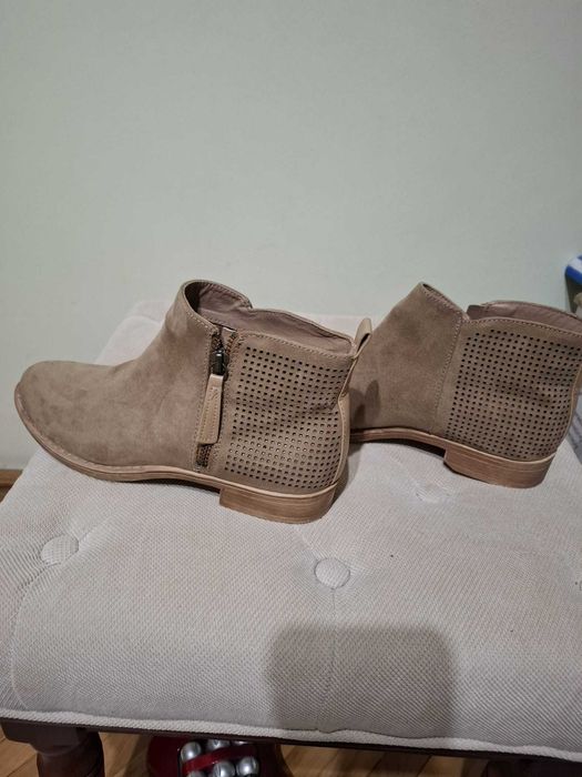 botine dama crem