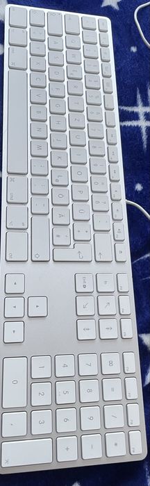 Vand tastatura Apple Magic Touch ID and Numeric Keypad (2024), Layout INT, Silver-White