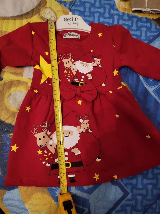 Детска коледна рокля, размер 74-80