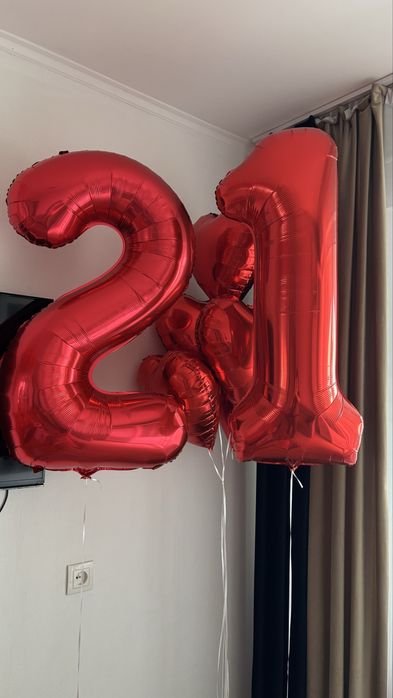 Шарики 1,2 сердечки 5шт