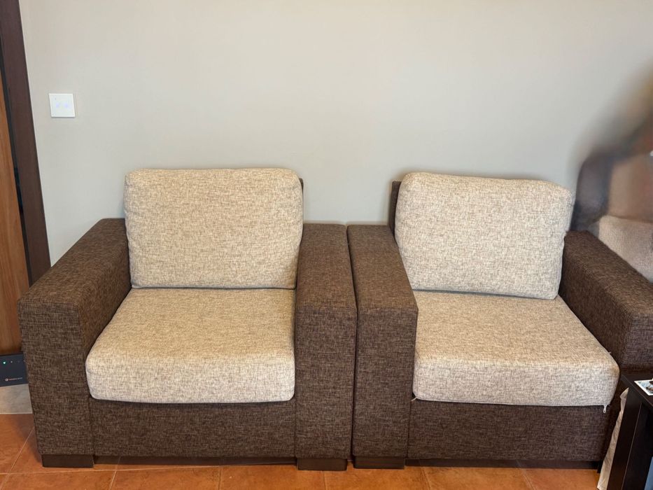 Разтегателен диван 2 спален  и 2 кресла