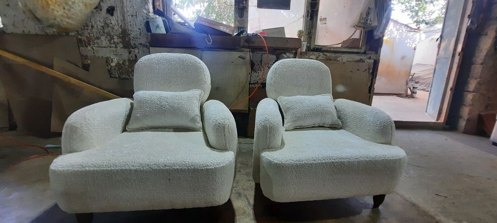 Yangi zamonaviy oq kreslo-divan to‘plami — sifat va qulaylik birgalikd