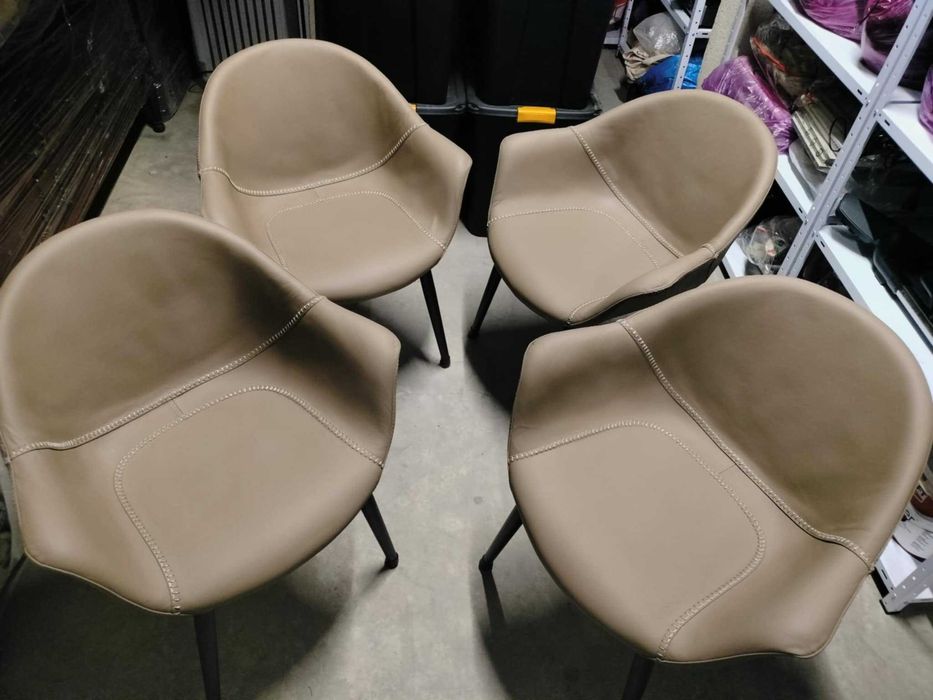 Трапезни столове естествена кожа висок клас