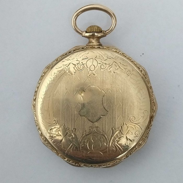 ELGIN Veritas Джобен часовник, позлатен, рядък, перфектен