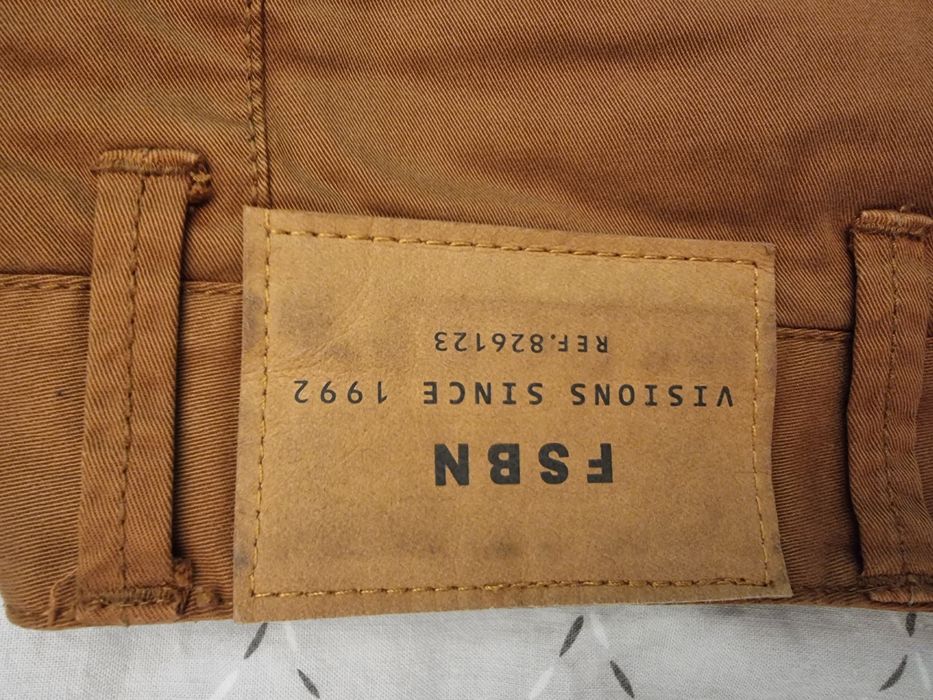 Pantaloni chino bărbați FSBN,  slim fit, maro