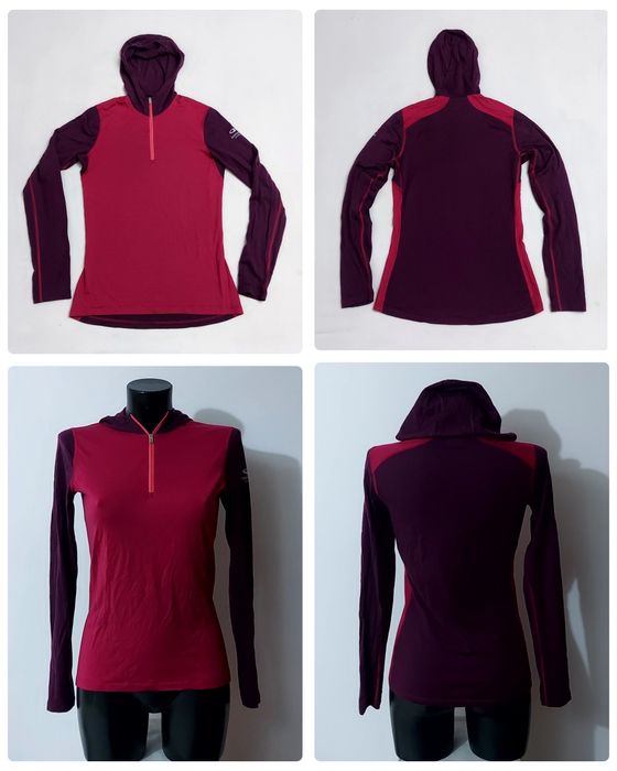 Pulover, bluza corp ICEBREAKER Merino Bodyfit 200, Sweatshirt termic pentru femei Icebreaker Half Zip, mărimea M
