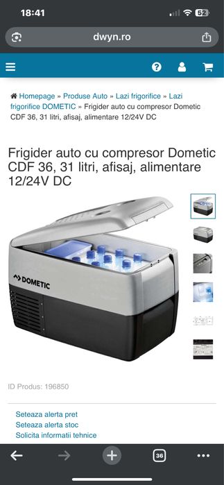 Vand,frigider auto cu copresor,DOMETIC cdf36 si transformator 220v