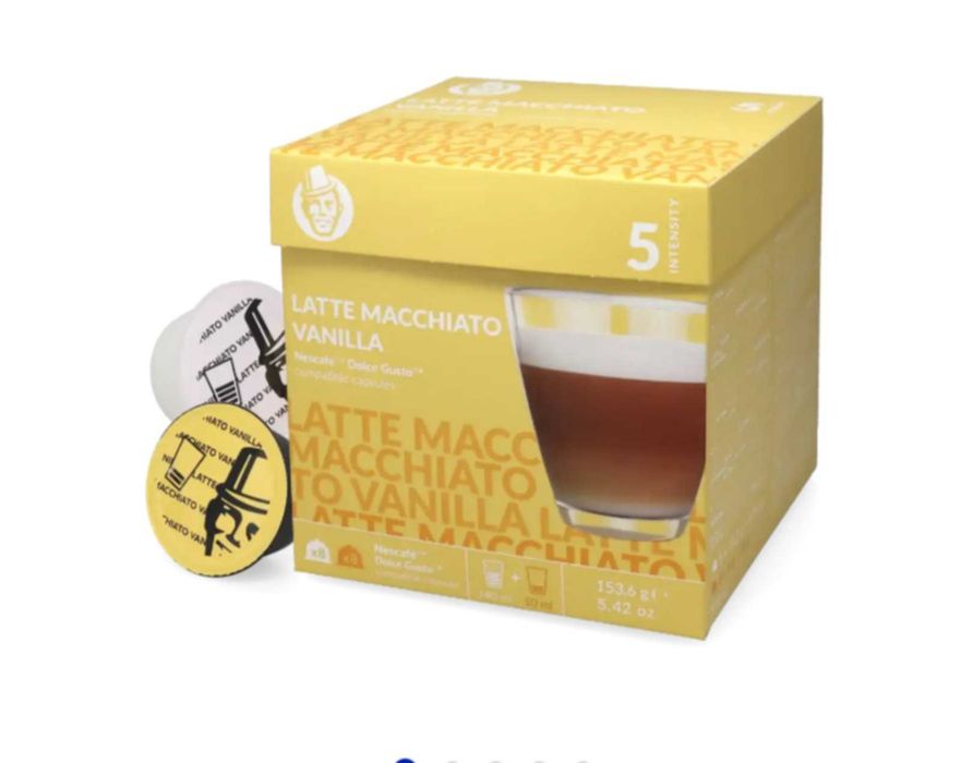 капсули  кафе с мляко за кафемашина dolce gusto