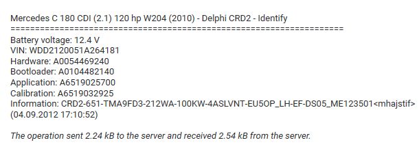 ECU calculator motor Mercedes-Benz 2.0 CDi 28208056