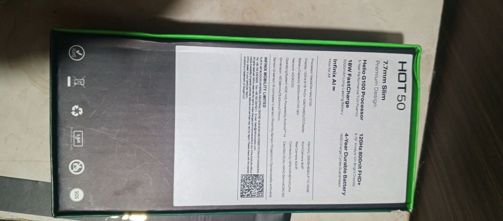 Infinix hot 50 bir oy ishlatilgan registratsiyadan oʻtmagan