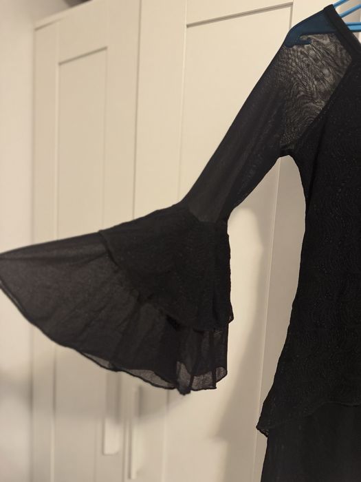 Bluza neagra eleganta voal