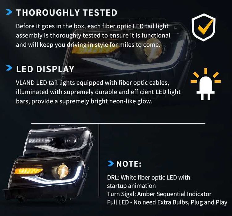 LED фарове Chevrolet Camaro 2014-2015