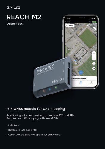 Emlid Reach M2 — это компактный 2-частотный (L1/L2) GNSS-модуль