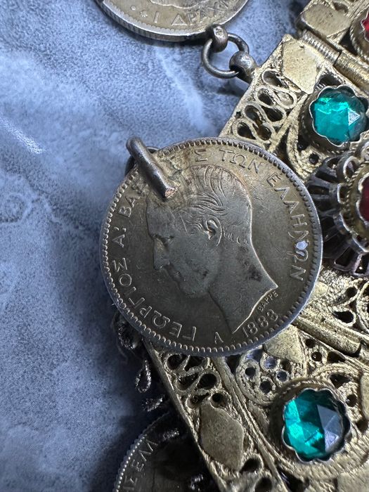 Възрожденски сребърен накит филигран позлата