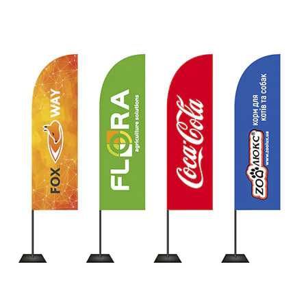 Флаги рекламные, Парусы, Флагштоки, Bayroq