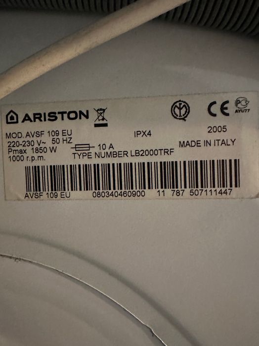 Пералня Ariston AVSF 109 EU