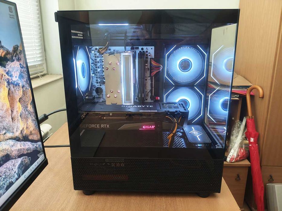 Геймърски компютър, Ryzen 5500, Rtx 3060Ti, 500gb nvme, 1tb HDD, 16gb Ram