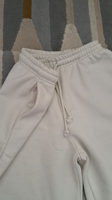 Pantaloni crac larg Zara, L, crem