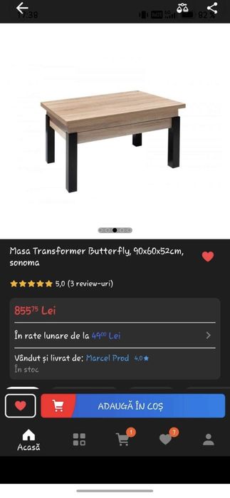 Masa extensibilă