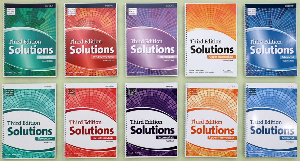Solutions 3rd edition Elementary, Pre-Intermediate, Intermediate и др.