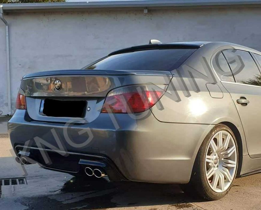 Дифузьор за бмв е60 е61 с решетка / добавка за задна броня м тех / bmw e60 e61 diffuser