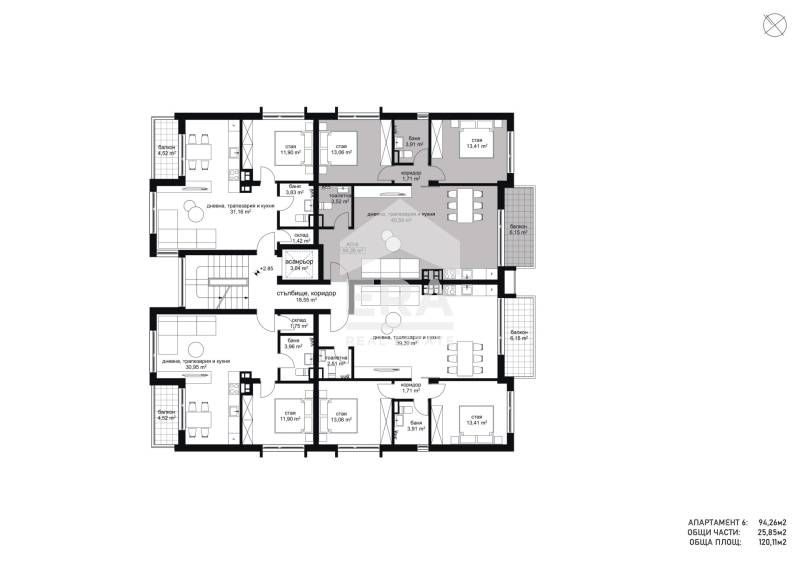 Продава се Тристаен апартамент в София, Малинова долина - 127 кв.м за 1325 €/кв.м - Снимка #7