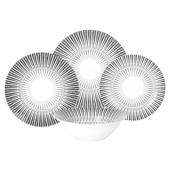 Комплект чинии 24 части с геометричен дизайн – Елегантност за всяка тр