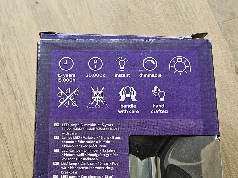 Bec decorativ Philips, LED, nou, nefolosit