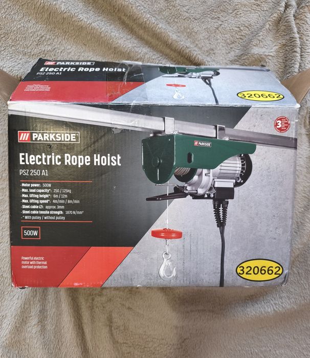 Electropalan cu cablu 500W/230V Parkside, nou