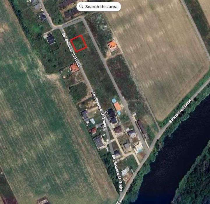 Teren intravilan Balotesti marginal cu Corbeanca, 540mp, 23m deschidere, aproape de lac, utilitati.