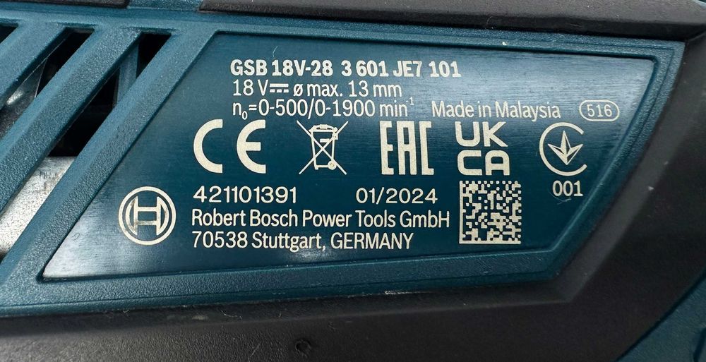 BOSCH GSB 18V-28 - Акумулаторен ударен винтоверт неразличим от нов!