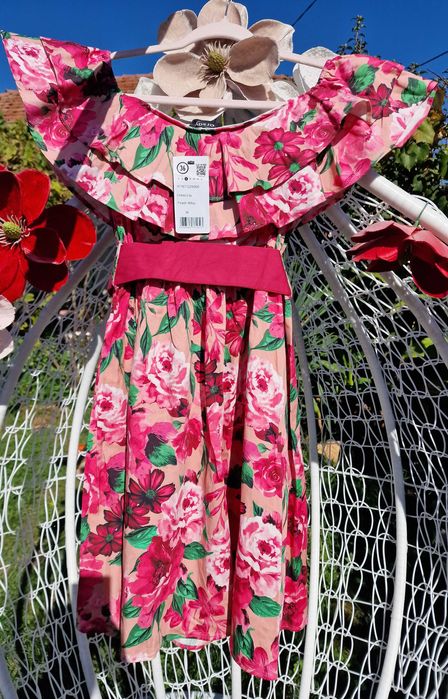 Дамска розова рокля