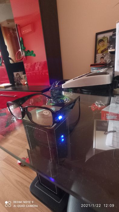 Ochelari cu leduri pentru lectură sau lucru manual...cu dioptri +1 .