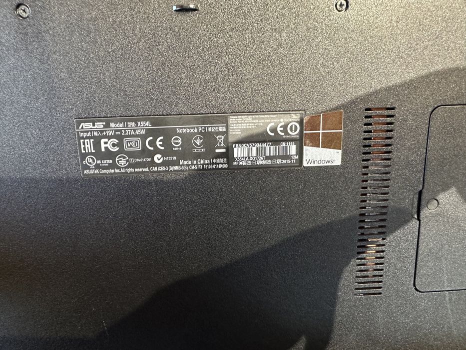 Продам ноутбук ASUS#X554L