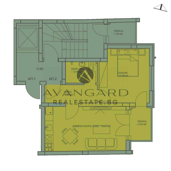 Продава се Двустаен апартамент в Пловдив, Център - 70 кв.м за 2488 €/кв.м - Снимка #1