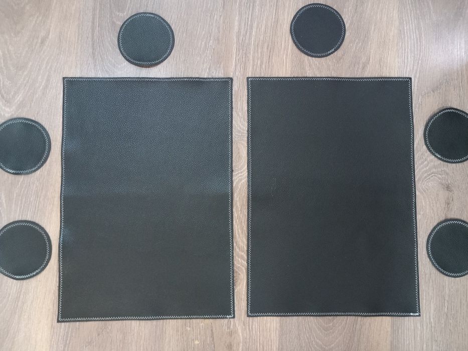 Подложки за чинии и чаши от естествена кожа