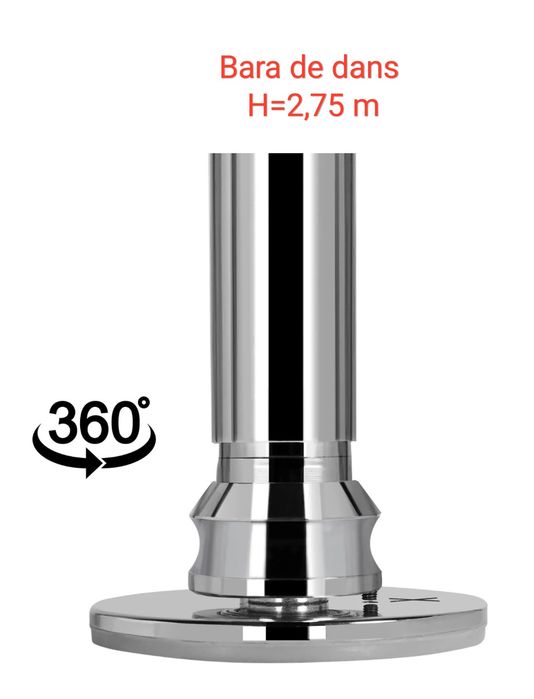 Bara pentru dans, static rotativ de 45 mm, din oțel
