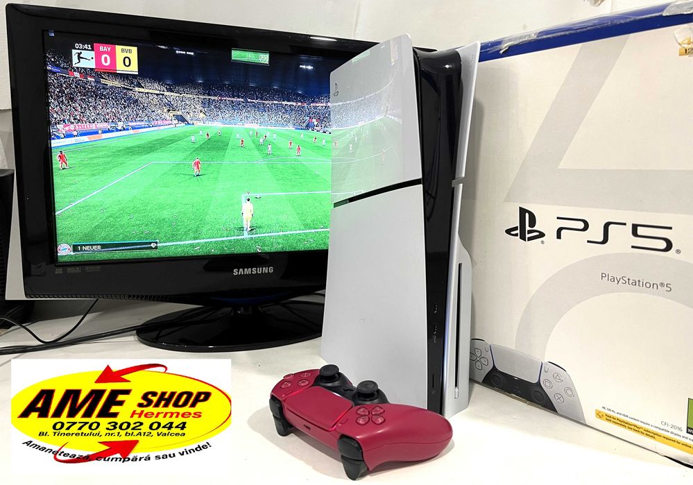 consolă Sony PS5 Slim Disc 1TB  + joc FC2025 garantie 6 luni