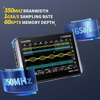 FNIRSI 350MHz 1GSPS Oсцилоскоп сигнал генератор, спектрален анализатор